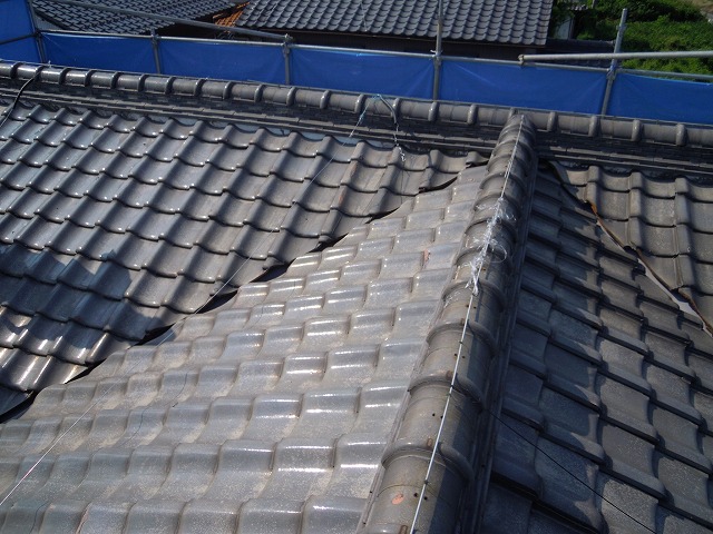 名古屋市名東区｜台風で瓦が飛散した！土葺きをやめて桟葺工法で葺きなおし